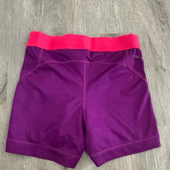 Nike Pro Women's Purple Compression 3”Shorts - Picture 6 of 6